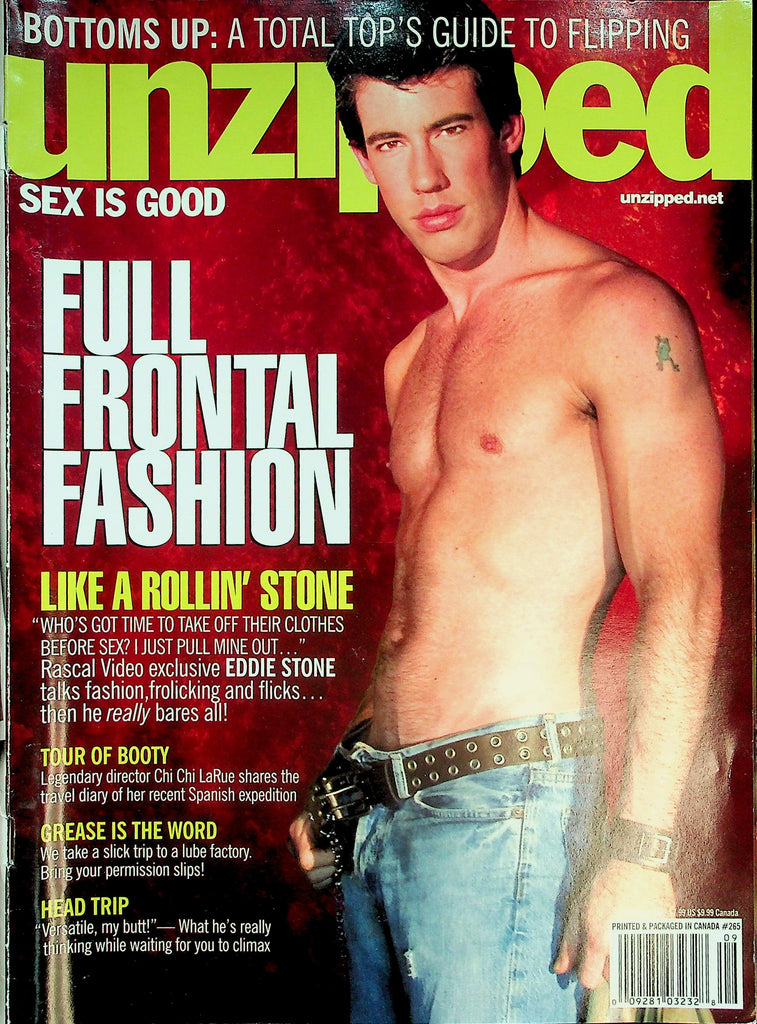 Unzipped Gay Magazine  Cover Guy Eddie Stone   September 2005    022226lmp