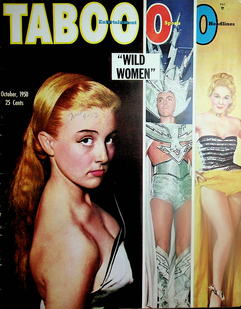 Taboo Over-Sized Vintage Magazine  Nicole Courcel / Thilda Tamar October 1950     011124lm-p