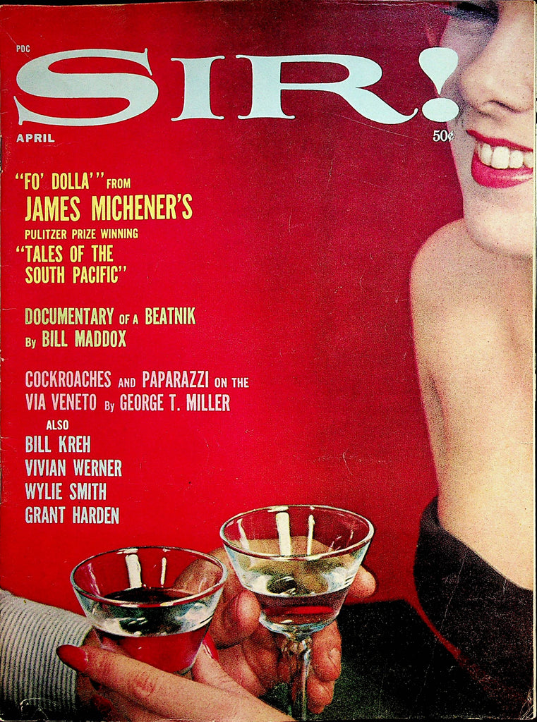 Sir! Vintage Magazine  Centerfold Girl Sammy Lynne  April 1963    061523lm-p2