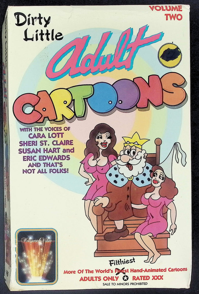Dirty Little Adult Cartoons ft. Cara Lott, Sheri St. Claire, Susan Hart vol. 2 Adult VHS 1988 Hollywood Video 100725AKVHS