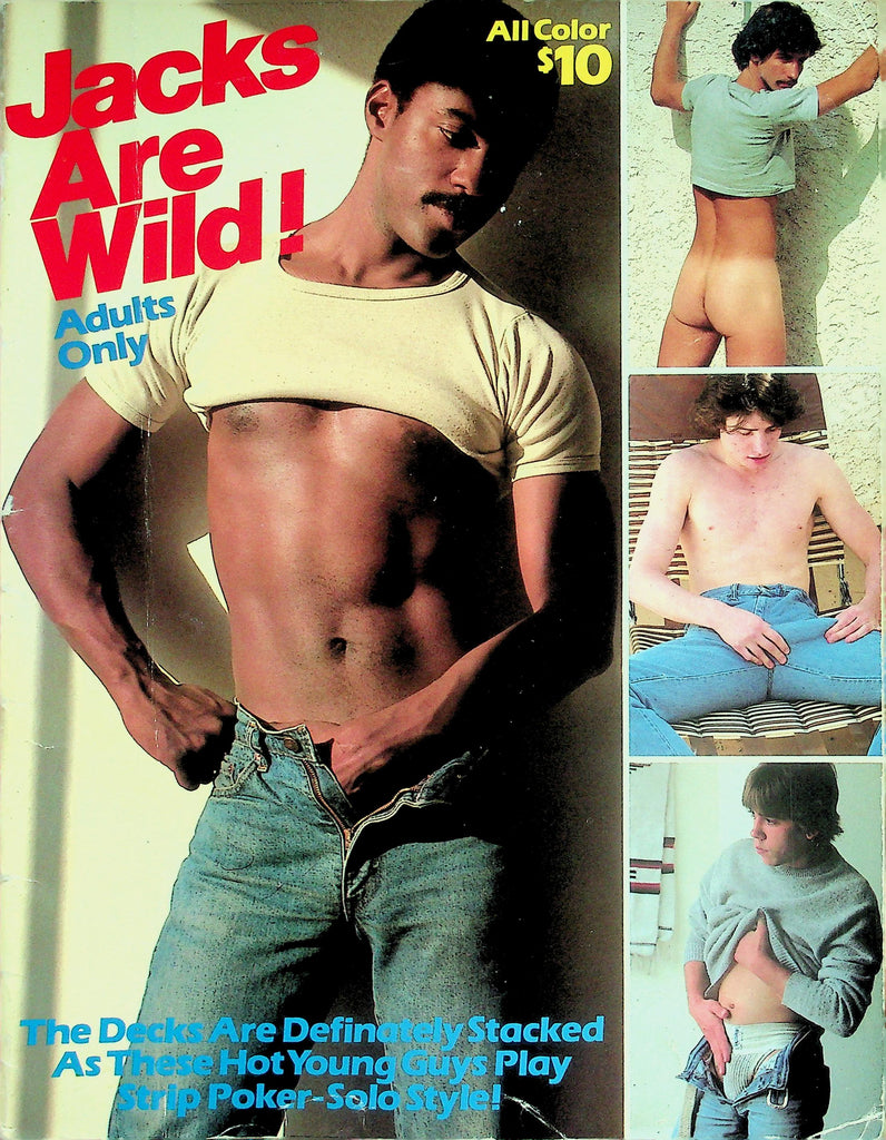 Jacks Are Wild! Gay Magazine   Hot Guys Play Strip Poker- Solo Style  1980's    041326lmp