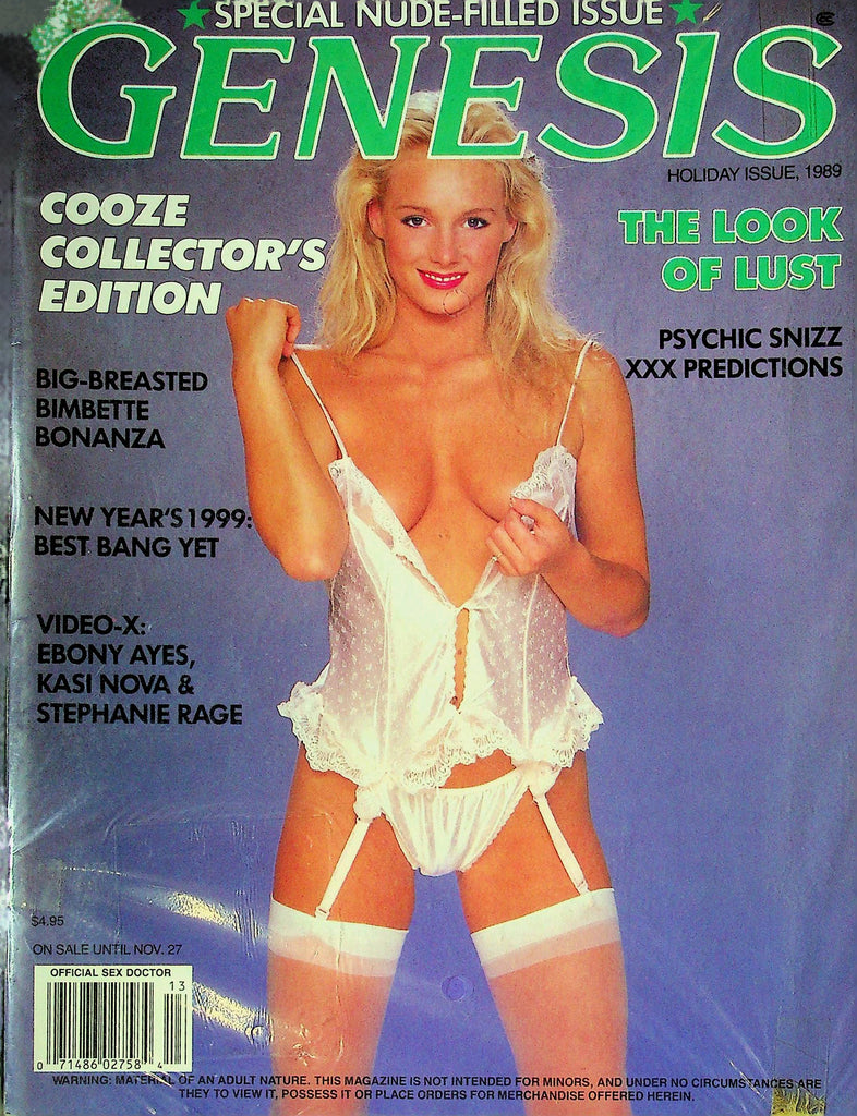 Genesis Magazine Cooze Collector's Edition Ft. Ebony Ayes & Stephanie Rage Holiday 1989  111524RP