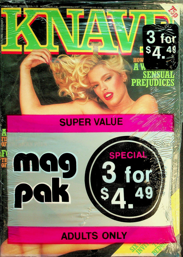 Lot Of 3 Magazines: Knave, Royale International & Mystery Title!  1980's New/Sealed  081926lmp-GSC