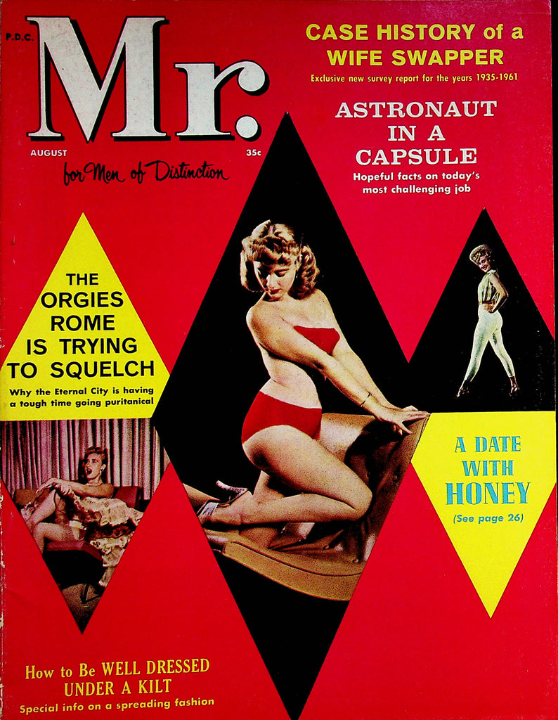 Mr. Busty Vintage Magazine  A Date With Honey / Orgies In Rome  August 1961    051323lm-p