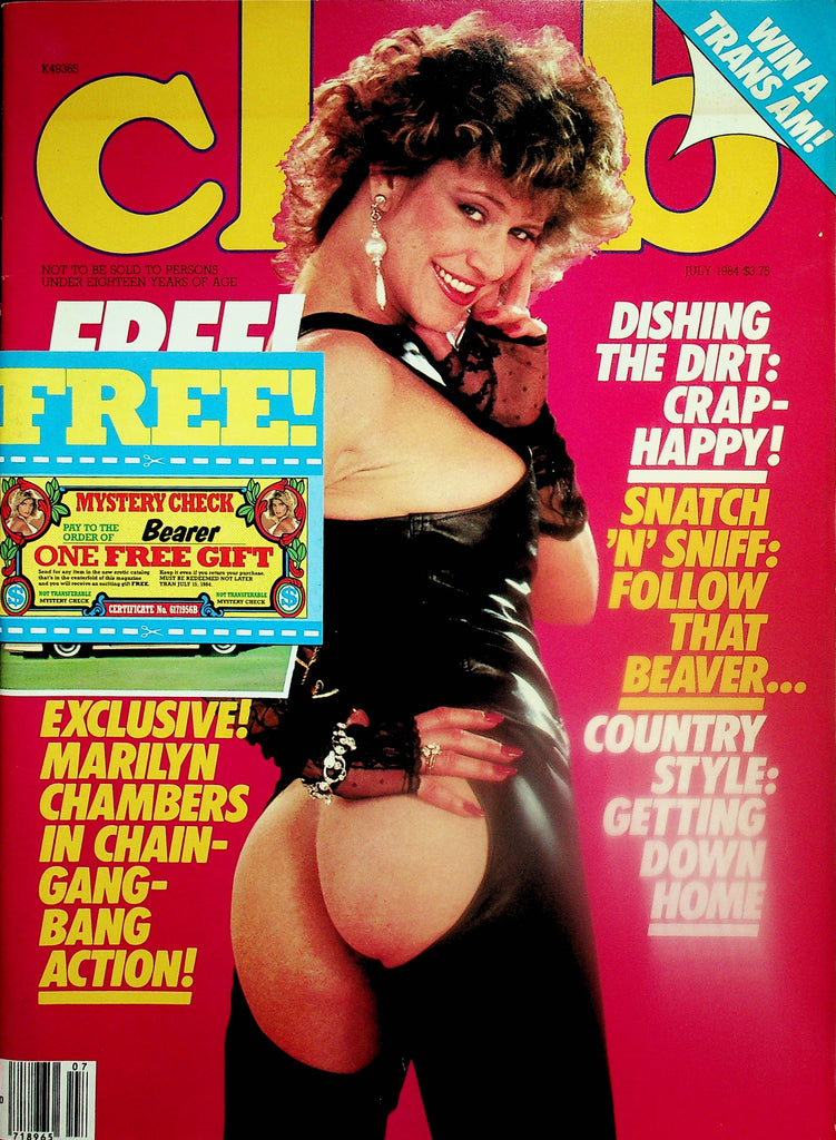 Club Magazine   Marilyn Chambers In Chain-Gang-Bang Action!  July 1984   Paul Raymond  101925lm-p