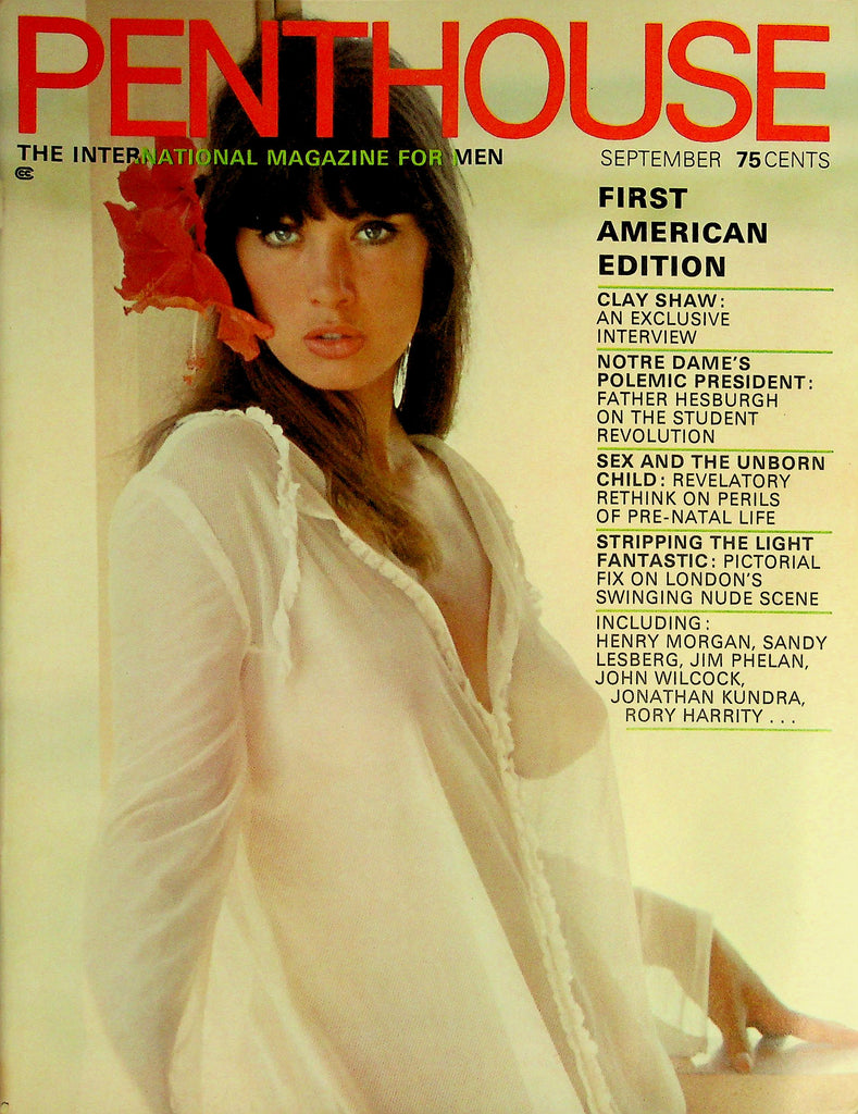 Penthouse Magazine  First American Edition!  Cover/Penthouse Centerfold Pet Of The Month Evelyn Treacher  September 1969   050426lmp