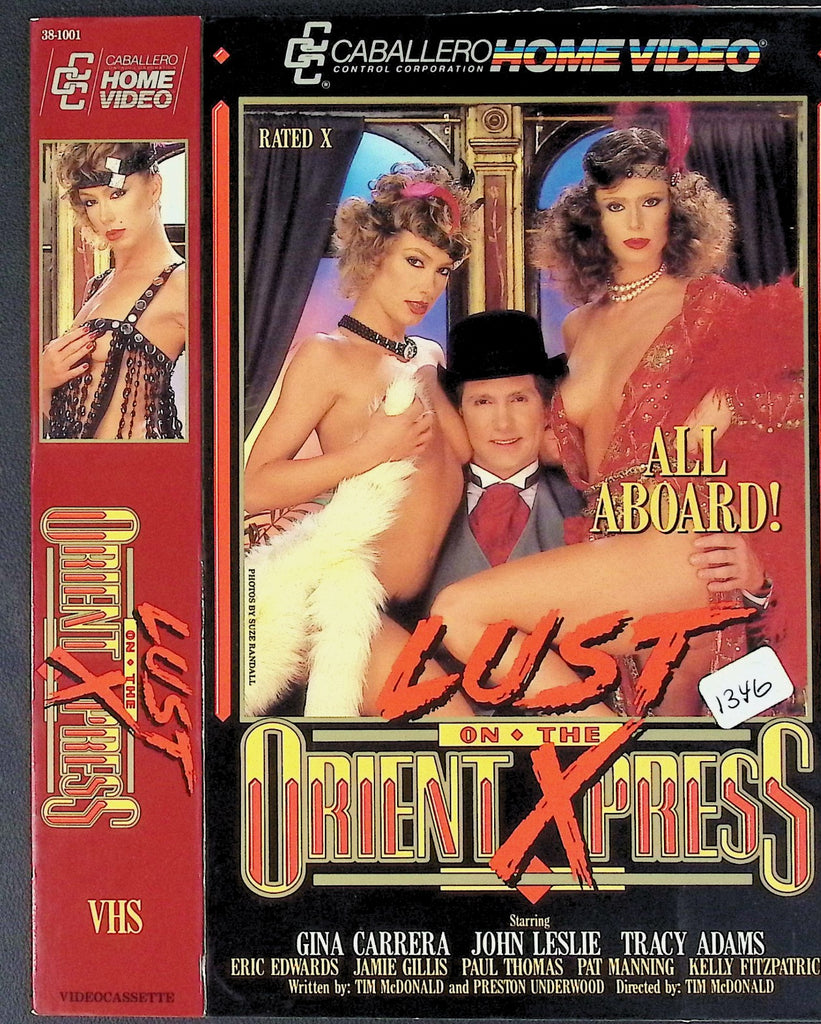 Lust on the Orient X-Press with Gina Carrera Tracy Adams John Leslie Adult VHS Caballero Home Video 042926AKVHS