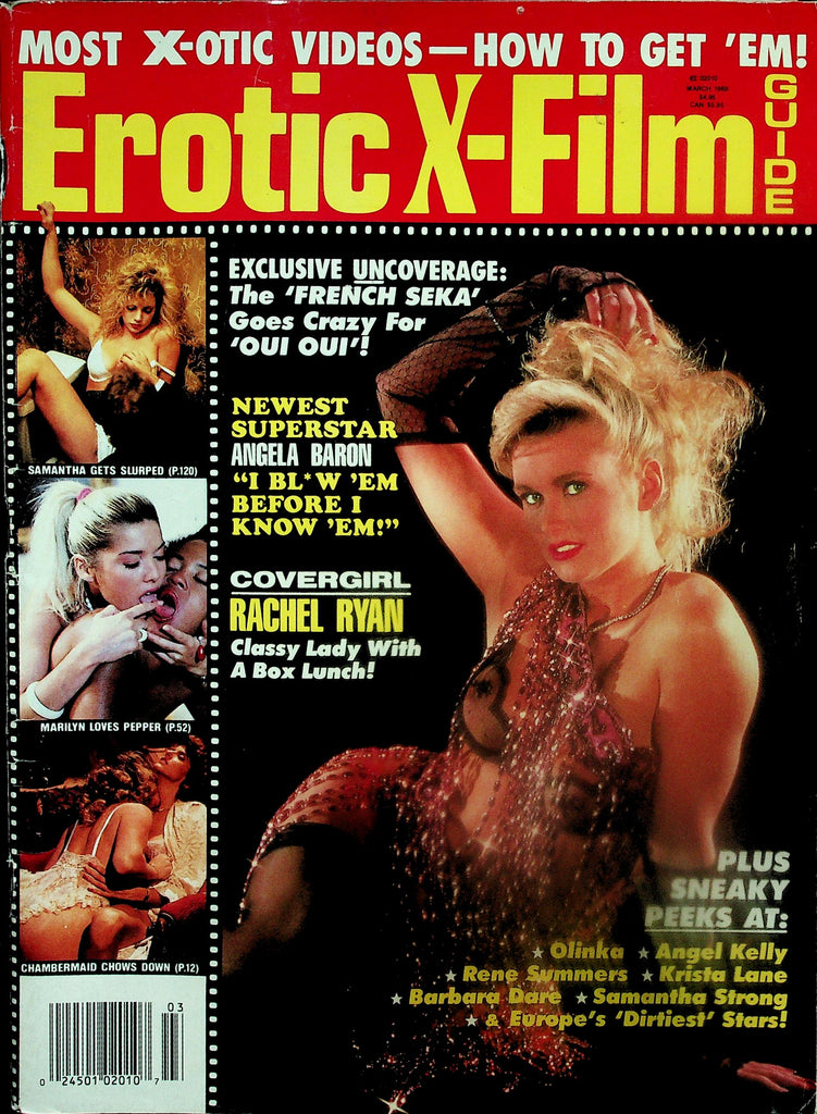 Erotic X-Film Guide Magazine  Covergirl Rachel Ryan  March 1988    111325lm-p