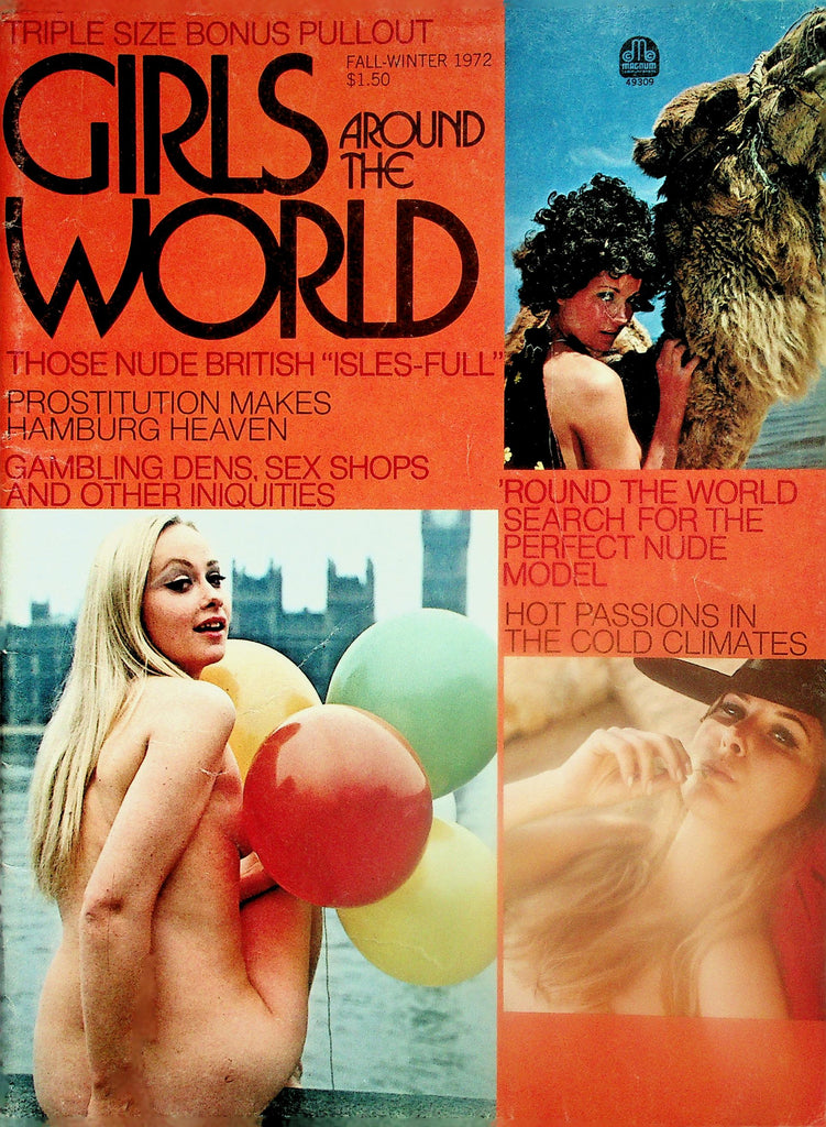 Girls Around The World Magazine  Centerfold Girl Ouida Triple Size Pullout   Fall-Winter 1972    110625lm-p