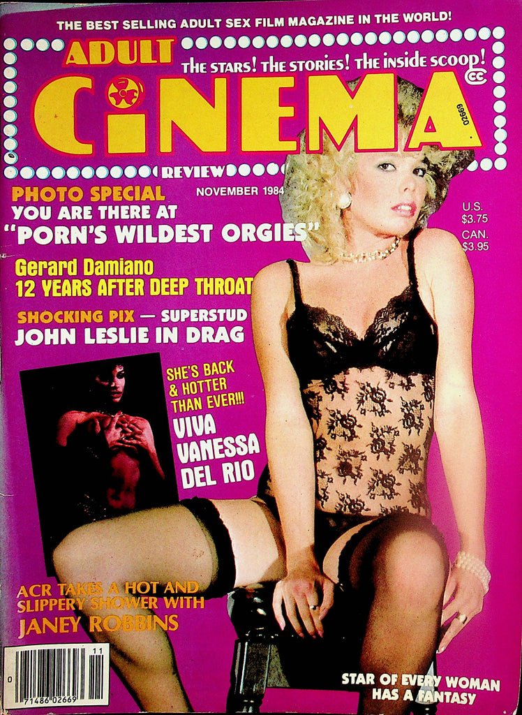 Adult Cinema Review Magazine Vanessa Del Rio, Janey Robbins, Wildest Orgies  November 1984   010825lm-p