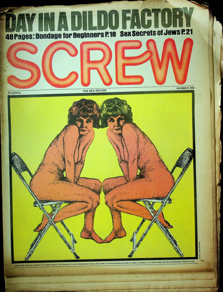 Screw Men's Newspaper Day In a Dildo Factory No.280 July 15 1974 061224OSRP