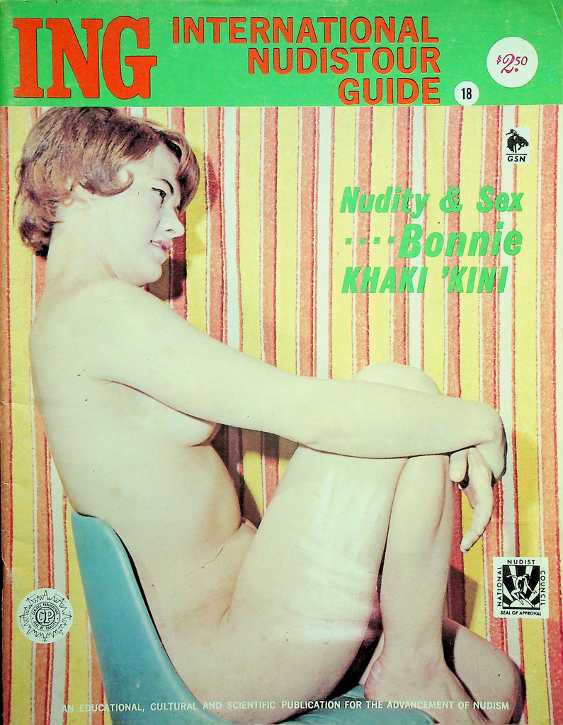 International Nudist Tour Guide Magazine  Nudity & Sex, Bonnie, Khaki 'Kini   June 1966      123025lmp