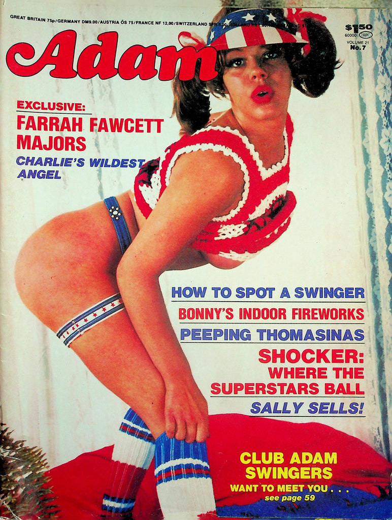 Adam Magazine Exclusive: Farrah Fawcett Majors / Covergirl Bonnie vol.21 #7   July 1977   010226lmp