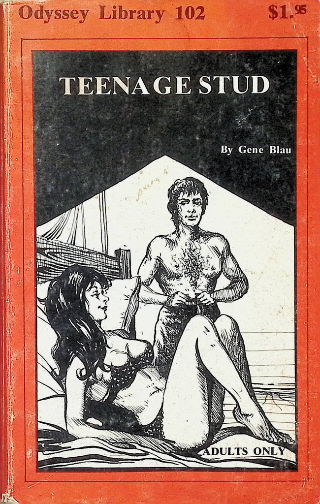 18+ Teenage Stud by Gene Blau Odyssey Library 102 1970s Adult Erotic Paperback Novel-070124AMP
