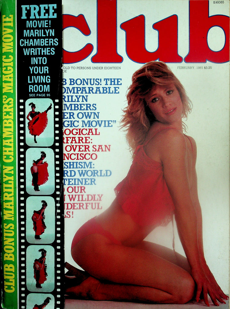 Club Magazine  Marilyn Chambers  February 1981      121925lmp