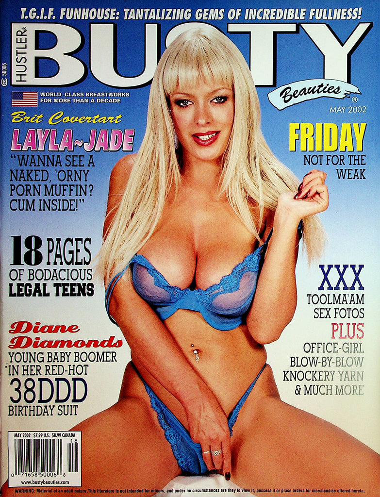 Hustler Busty Beauties Magazine  Covergirl Layla-Jade / Diane Diamonds  May 2002     062124lm-p