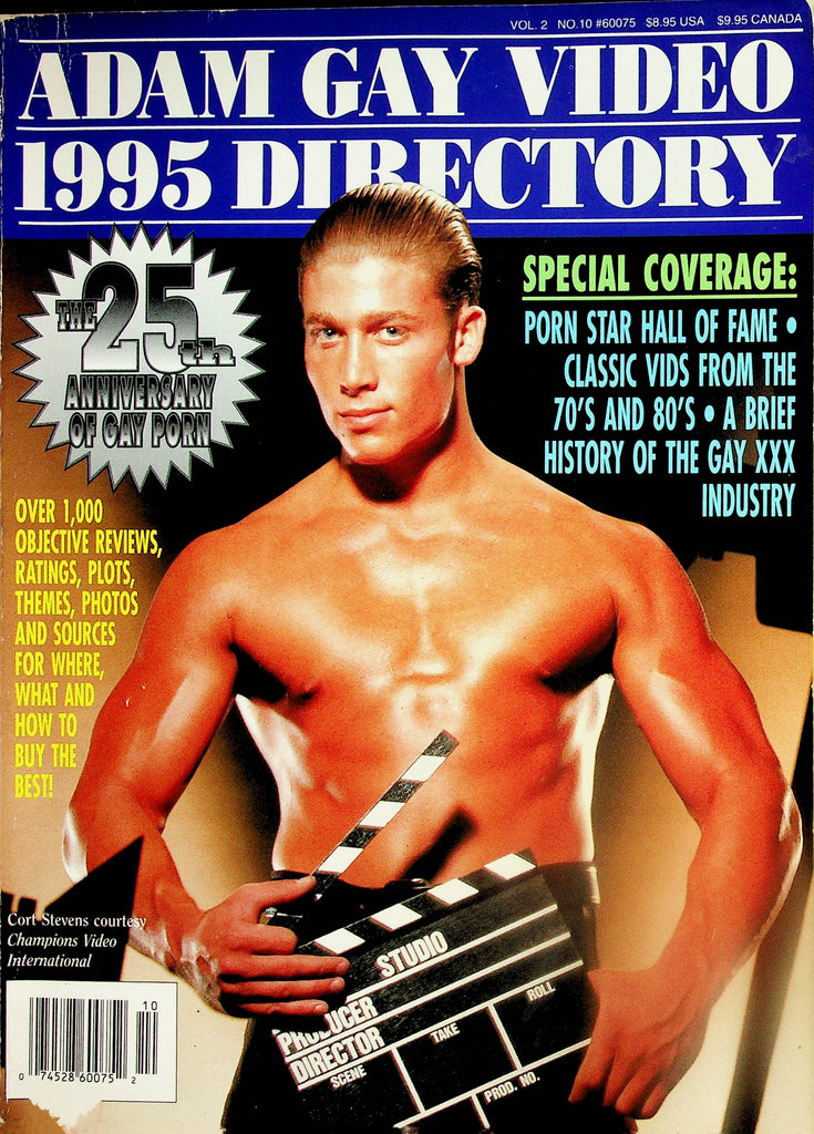 Adam Gay Video 1995 Directory Magazine  The 25th Anniversary Of Gay Porn - Cover Stud Cort Stevens       051425lm-p