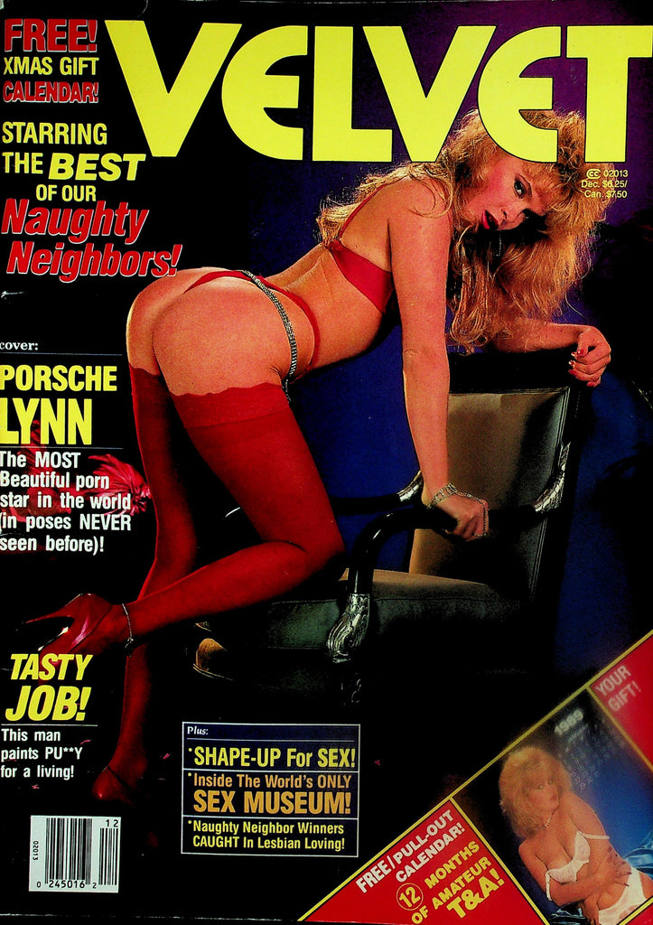 Velvet Magazine   Covergirl Porsche Lynn  w/ Naughty Neighbor 1989 Calendar  Decemberr 1988     121125lmp2