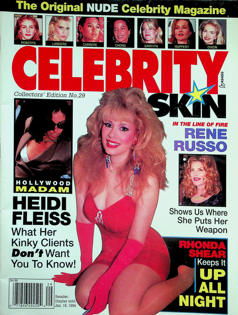 Celebrity Skin Magazine  Rhonda Shear, Heidi Fleiss, Rene Russo  #29  1993   122925lmp