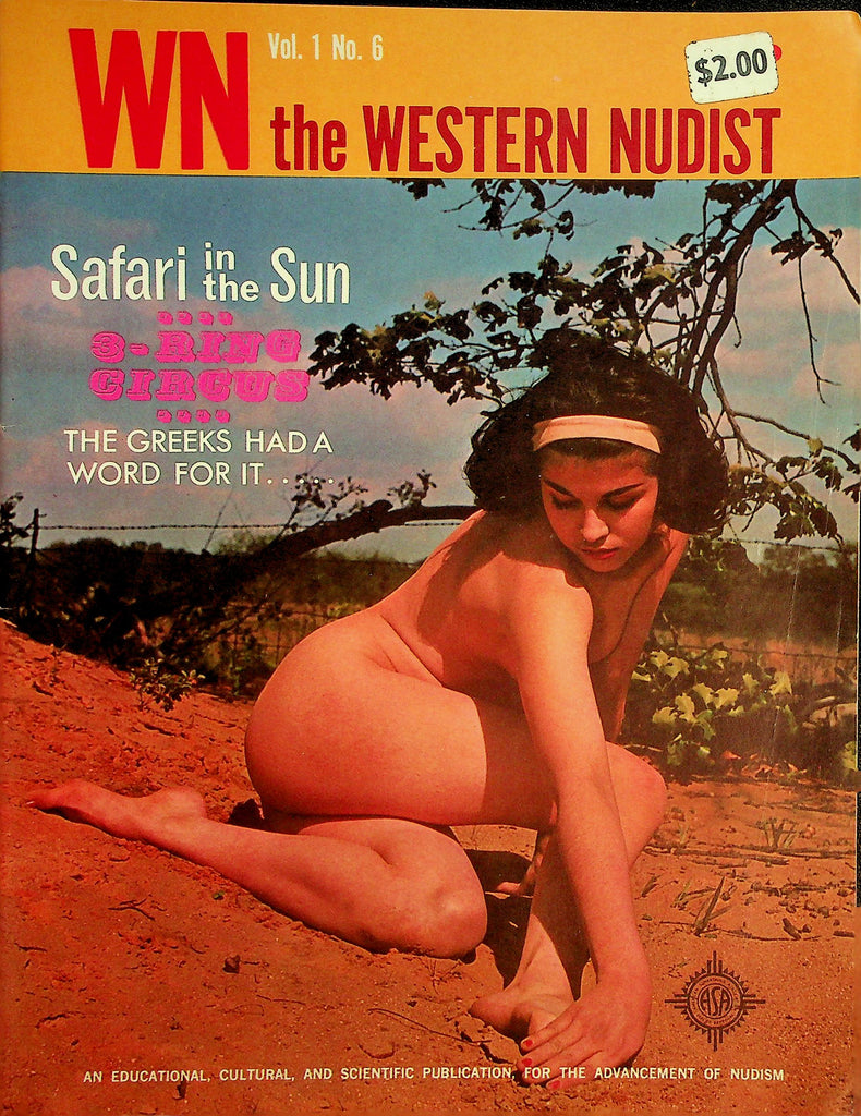 The Western Nudist Magazine  Safari In The Sun / 3-Ring Circus  vol.1 #6  1960's    081826lmp-GSC