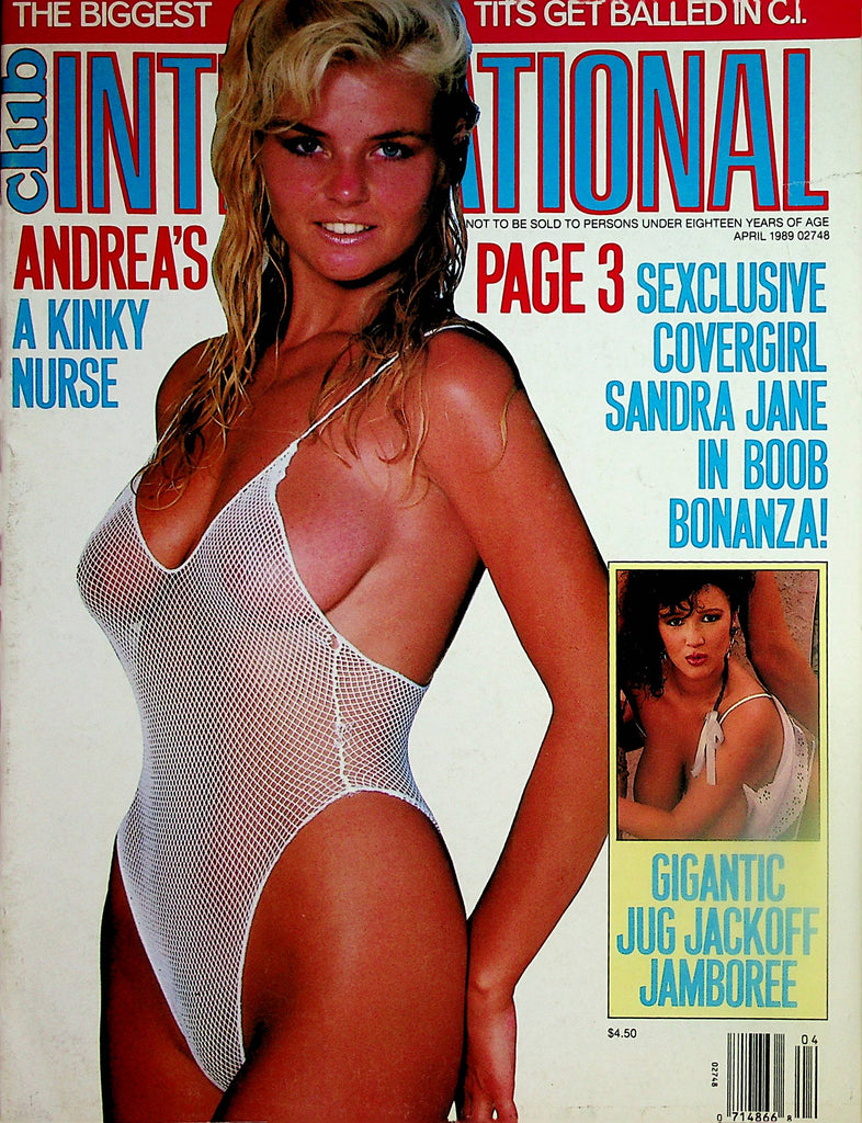 Club International Magazine  Covergirl Sandra Jane / Kinky Nurse Andrea  April 1989   062824lm-p2