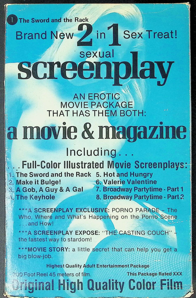 Sexual Screenplay #1 The Sword and the Rack  Regular 8mm Film Reel Vintage 060126AKVHS