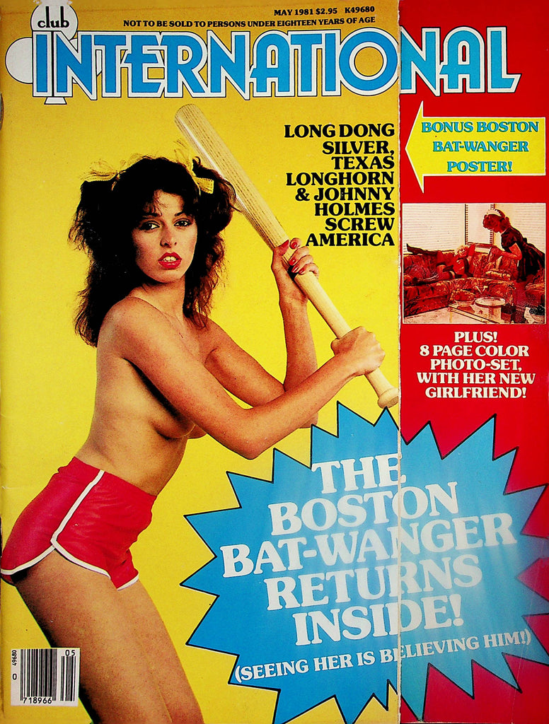 Club International Magazine  The Boston Bat-Wanger /  Long Dong Silver, Texas Longhorn, John Holmes   May 1981   110924lm-p