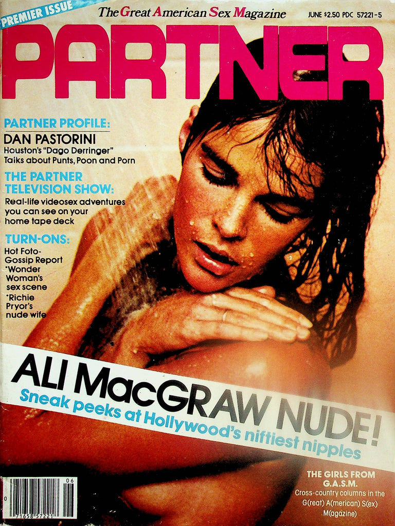 Partner Magazine  Ali MacGraw Nude!  June 1979  Premiere Issue!   063025lm-p