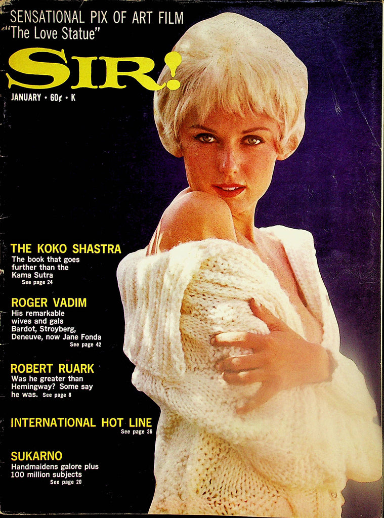 Sir! Magazine   Centerfold Girl Charlie Stewart / Sex Survey  January 1966   041224lm-p