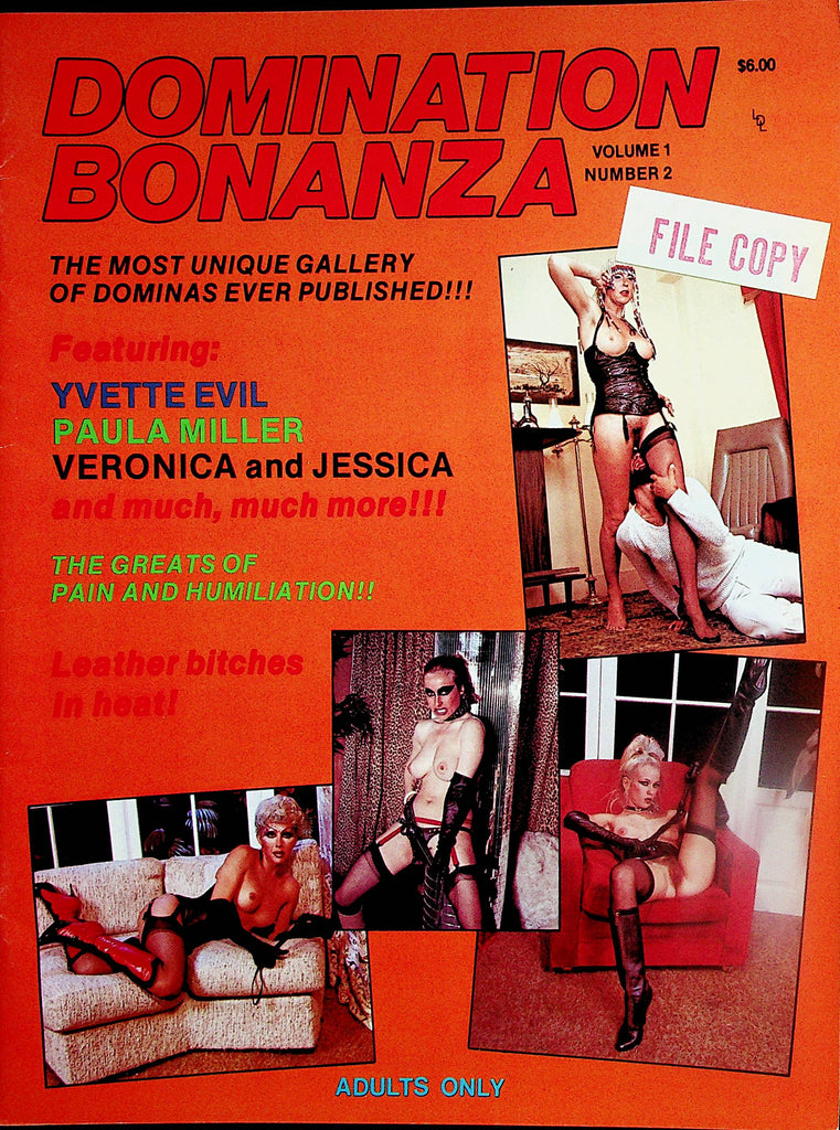 Domination Bonanza Fetish Magazine  Featuring Yvette Evil, Paula Miller & More! vol.1 #2  1981  London Enterprises     010725lm-p