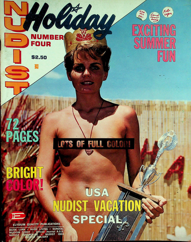 Nudist Holiday Vintage Magazine  USA Nudist Vacation Special /Exciting Summer Fun #4 1966  Elysium Publishers  081026lmp-GSC