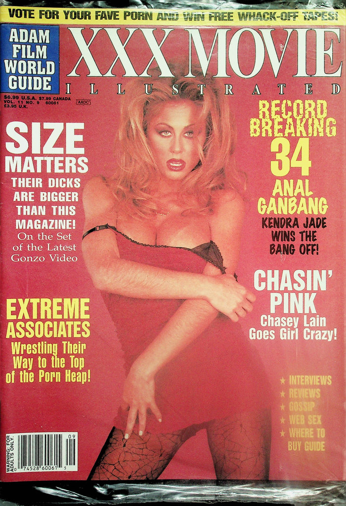 Adam Film World Guide XXX Movie Illustrated Magazine  Covergirl Chasey Lain  vol.11 #9  new/sealed    090525lm-p