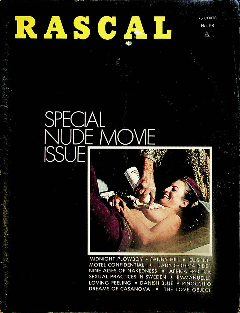 Rascal Magazine  Special Nude Movie Issue : Lady Godiva, Fanny Hill, The Love Object and More!  #58  1971   060524lm-p