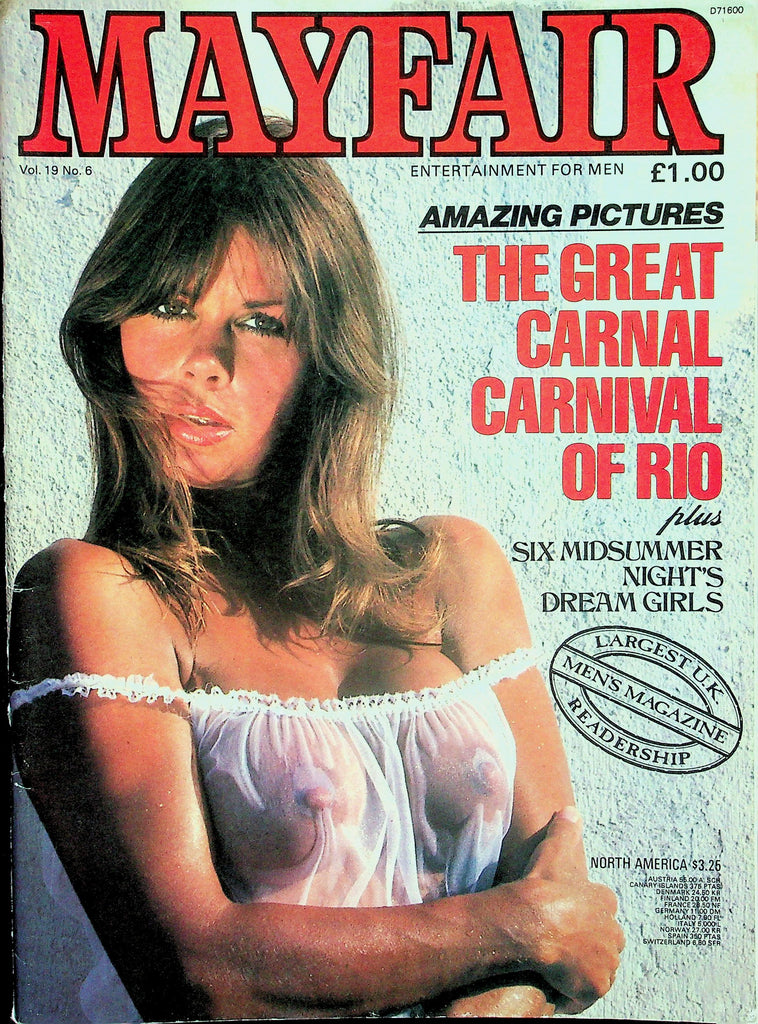 Mayfair Magazine  The Great Carnal Carnival Of Rio  vol.19 #6  1980's      122625lmp