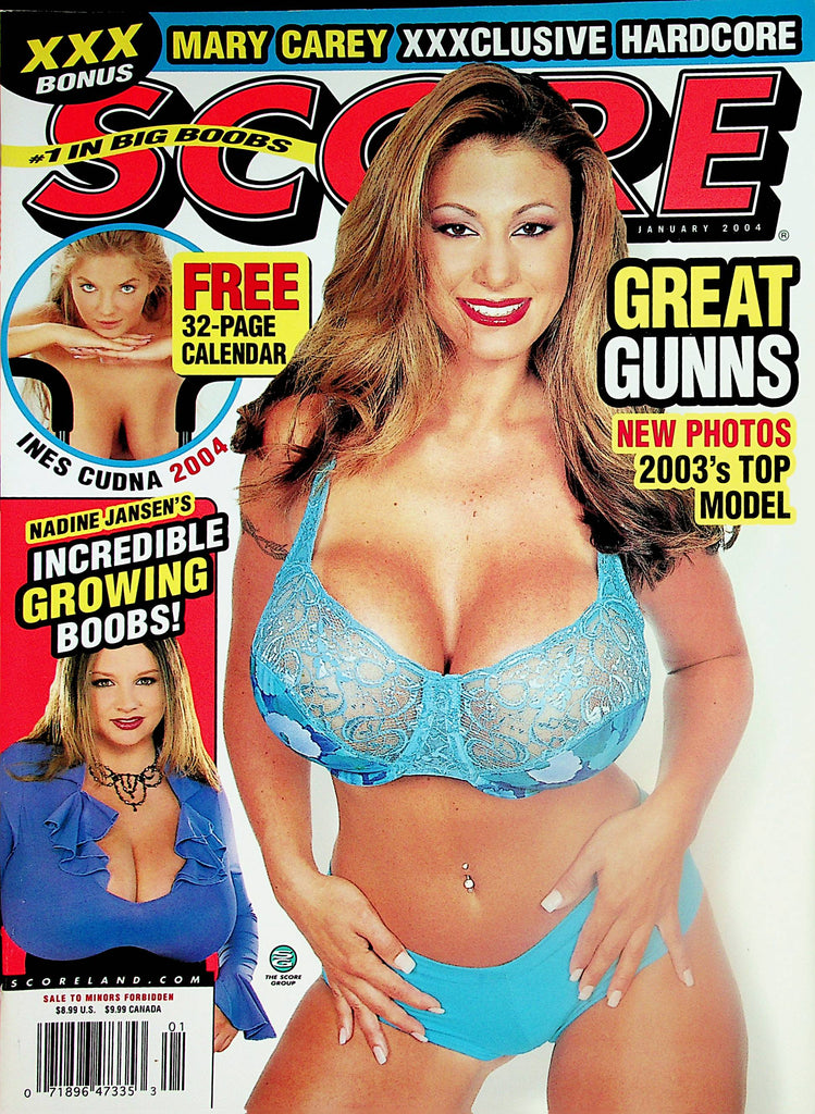 Score Busty Magazine   Covergirl Crystal Gunns / Nadine Jansen, Ines Cudna  w/Calendar  January 2004      120123lm-p