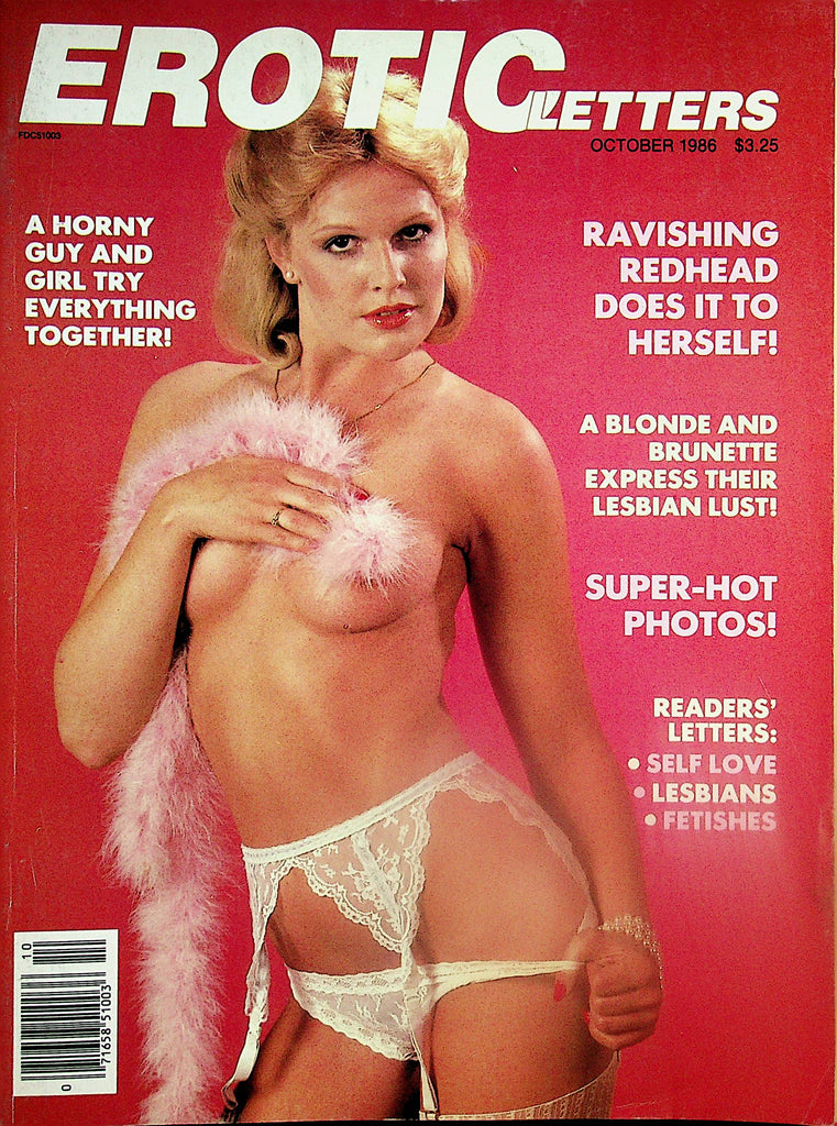 Erotic Letters Magazine  Covergirl Vanessa  October 1986    022225lm-p