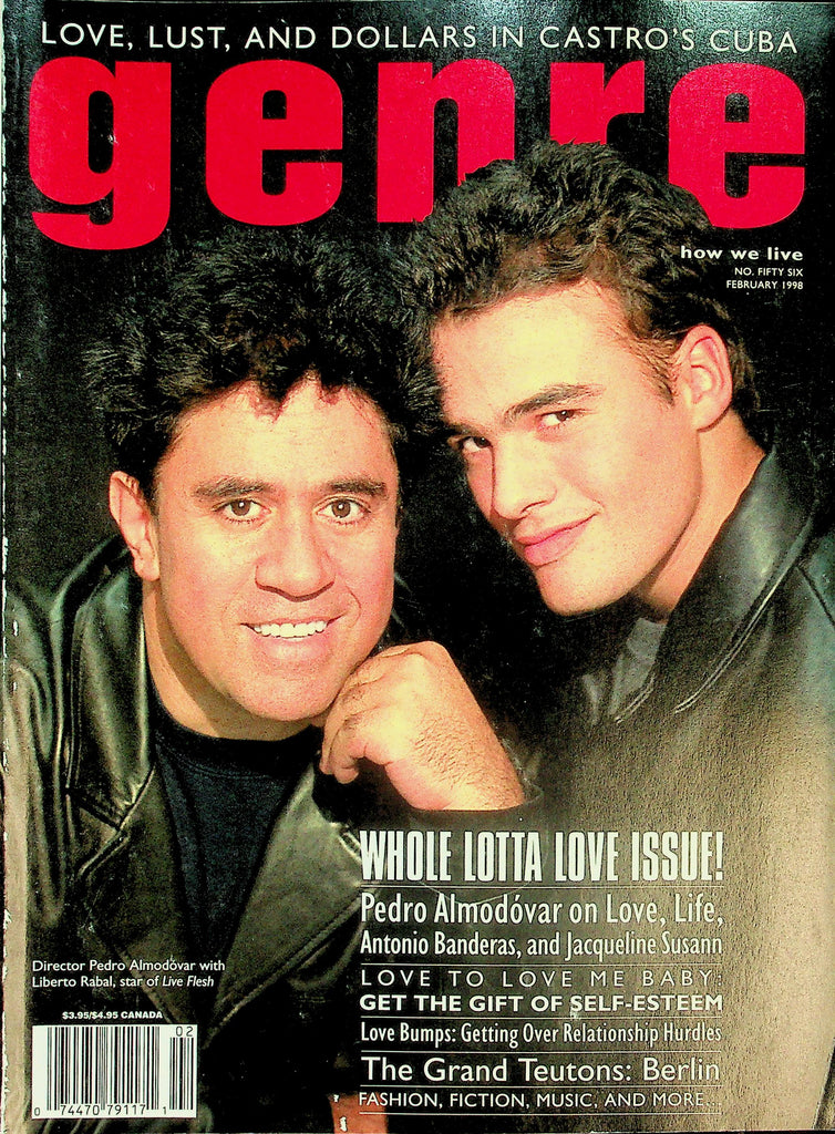 Genre Gay Interest Magazine  Whole Lotta Love Issue! Pedro Almodovar & Liberto Rabal  February 1998      042326lmp