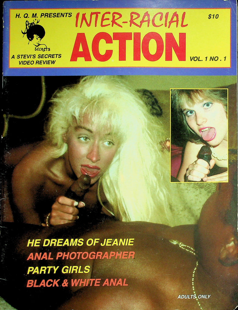 Inter-Racial Action Magazine  He Dreams Of Jeanie / Black & White Anal  vol.1 #1  1970's   032126lmp