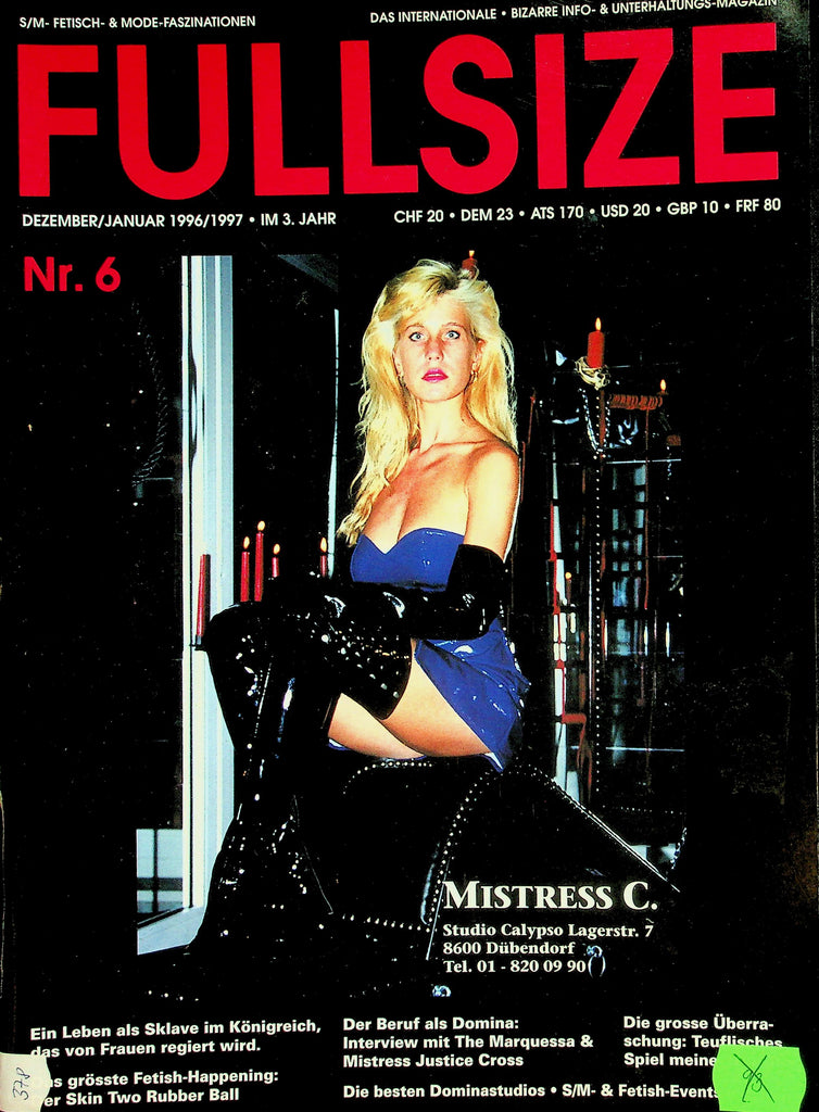 Fullsize German International Fetish Magazine  Mistress C.   #6  December/January 1996-1997       030526lmp