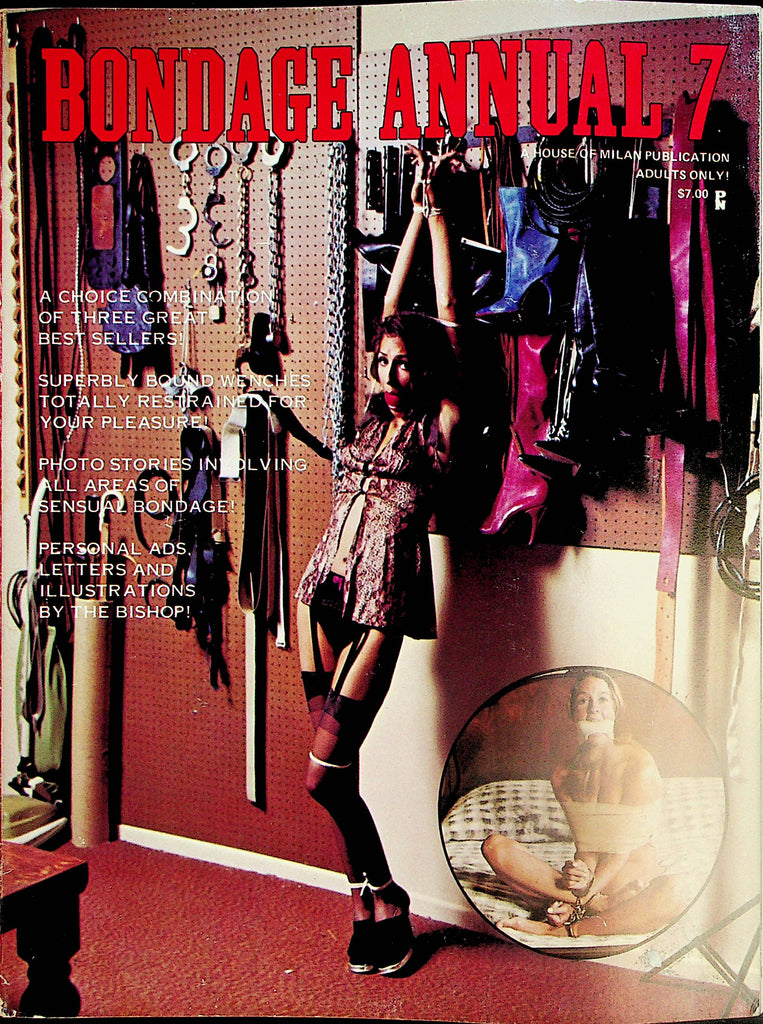 Bondage Annual Magazine  Bound Wenches Totally Restrained For Your Pleasure / Illustrations by The Bishop  1975 House Of Milan   032224lm-p