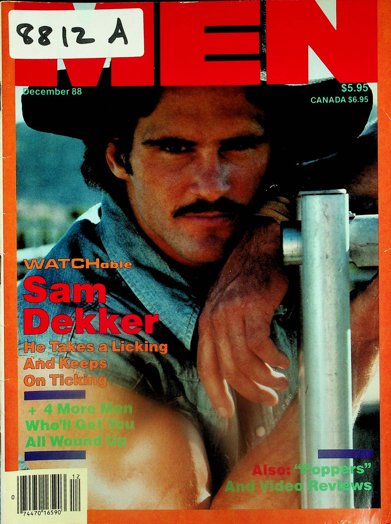 Men Gay Magazine  Cover Guy Sam Dekker  December 1988     090225lm-p