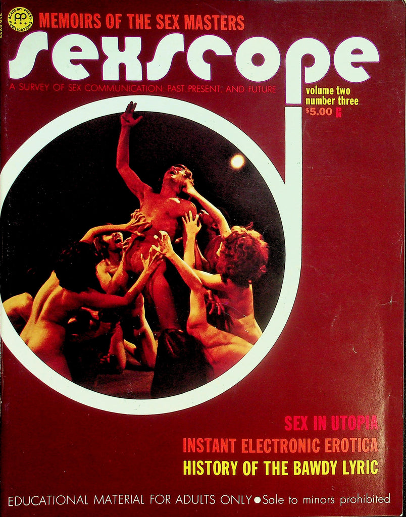 Sexscope Magazine  Memoirs Of The Sex Masters- Instant Electronic  Erotica   vol.2 #3 1972 082226lmp-GSC