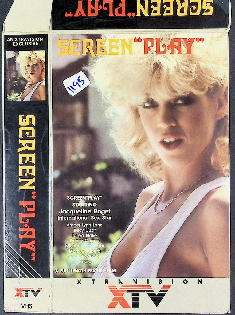 Screen "Play" Jacqueline Roget Amber Lynn Lane Tracy Duzit Adult VHS Xtravision 032426AKVHS2