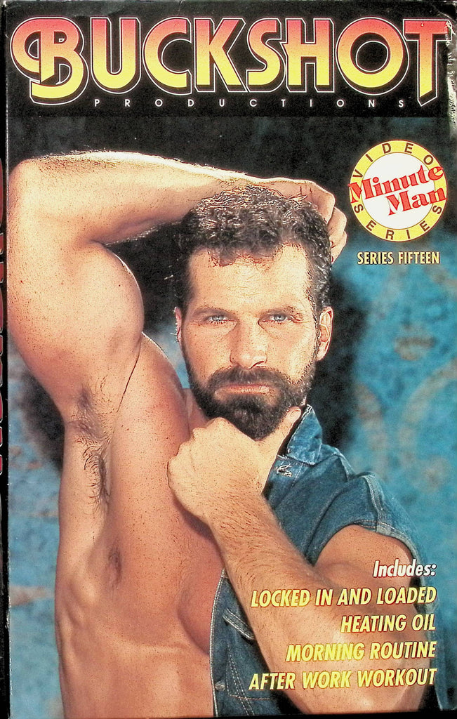 Buckshot Minute Man Video Series 15 Locked in and Loaded Heating Oil Rod Roddick Tom howard JD Amos 1997 Gay Male Adult VHS 081924AMPVHS2