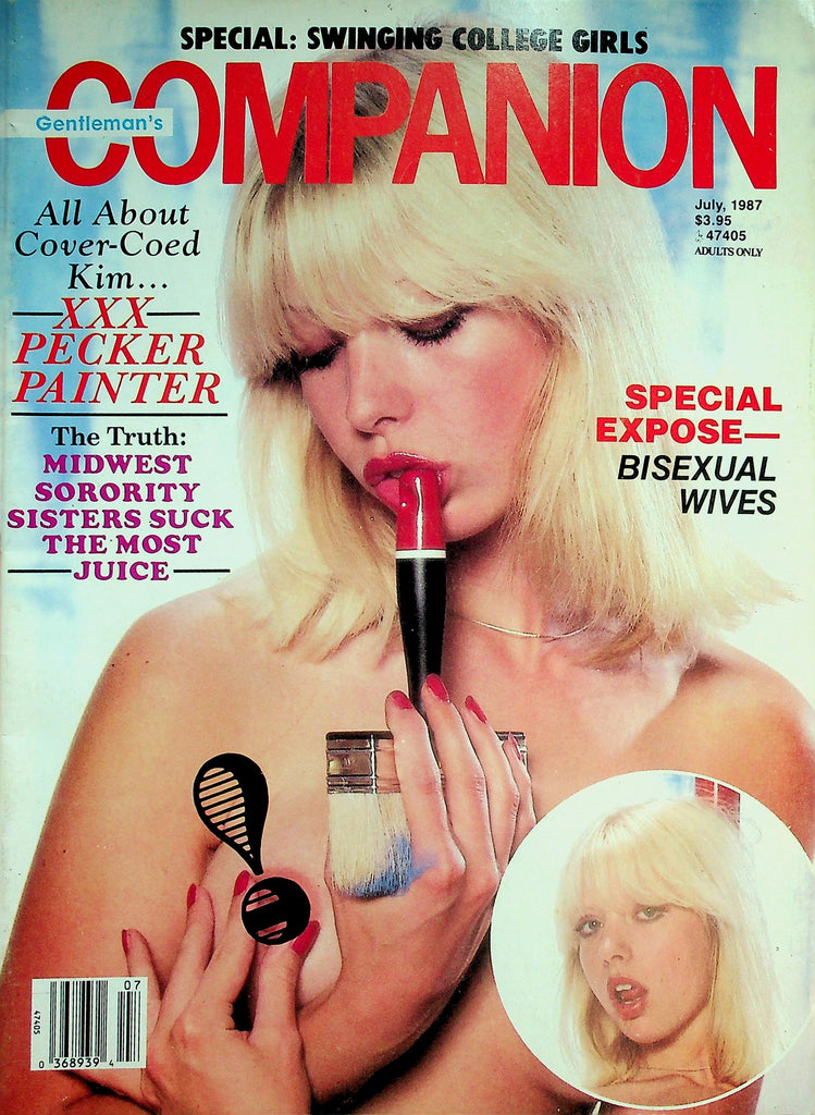 Gentleman's Companion Magazine  Special: Swinging Colle Girls / Cover-Coed Kim XXX Pecker  July 1987   031826lmp