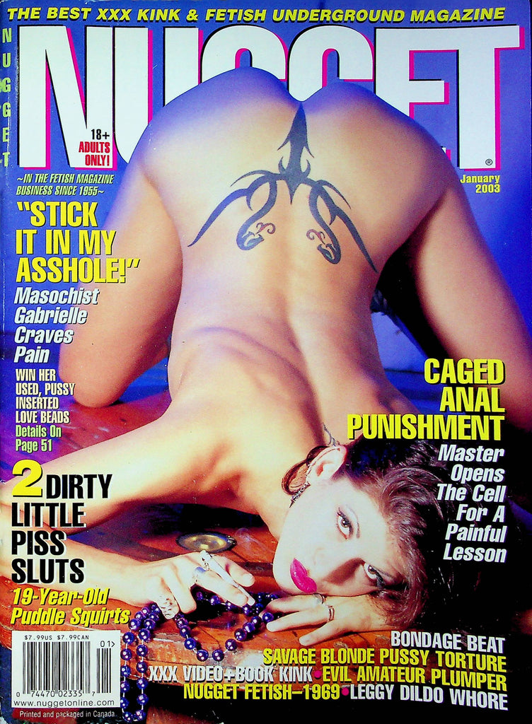 Nugget Magazine Caged Anal Punishment & Young & Wet January 2003 062023RP