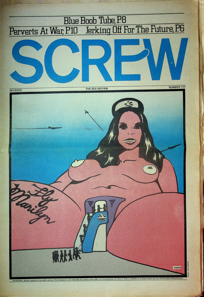 Screw Men's Newspaper Blue Boob Tube No.177 July 24 1972 061124OSRP