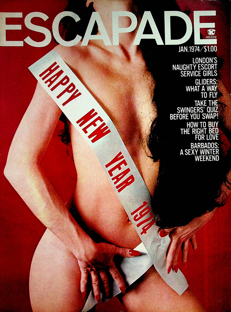 Escapade Vintage Magazine  London's Naught Escort Girls / Happy New Year January 1974  071423lm-p2