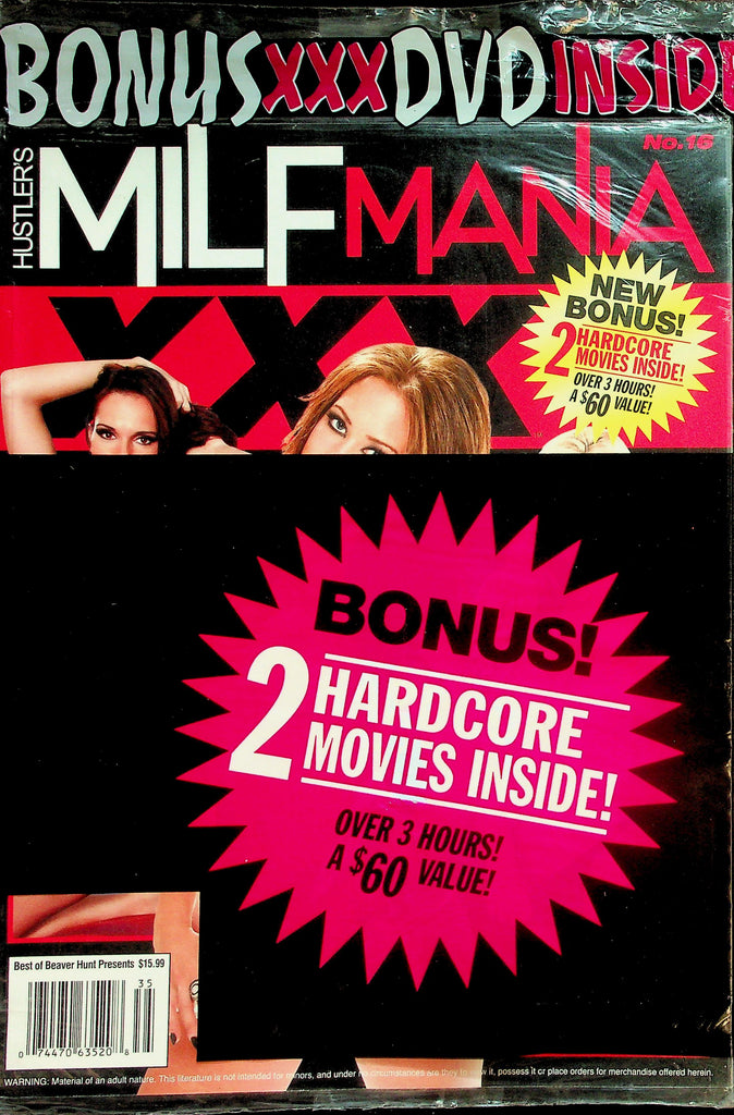 Hustler's MILF Mania XXX Magazine Hardcore    w/DVD  #16   1990's  New/Sealed  042826lmp