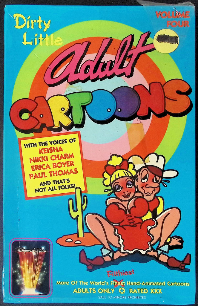 Dirty Little Adult Cartoons ft. Keisha, Nikki Charm, Erica Boyer Adult VHS Hollywood Video 102025AKVHS